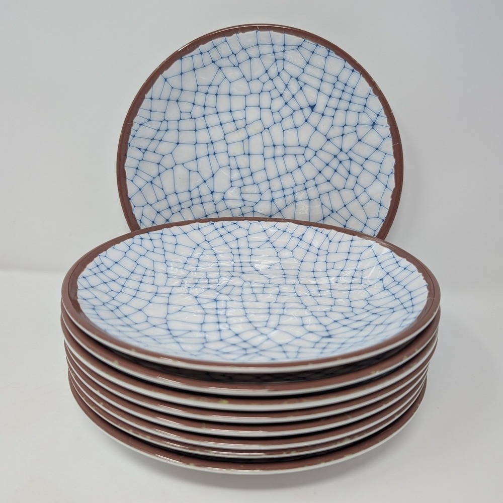 Steelite Creations 100% Melamine Tribeca Design Mosaic Crackle 8.5" salad plates